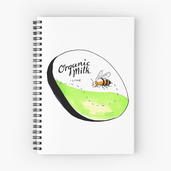Item preview, Bee Organic Milk Label Drawing designed and sold by patrimonio.