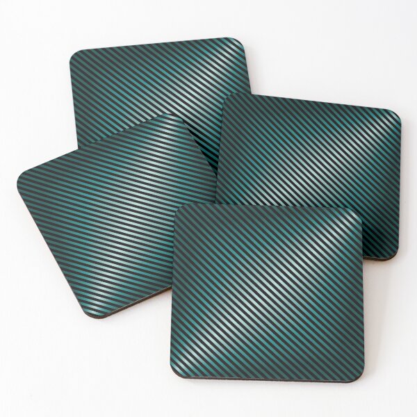 Item preview, Modern Black and Teal Gradient Stripes Patterns designed and sold by venella.