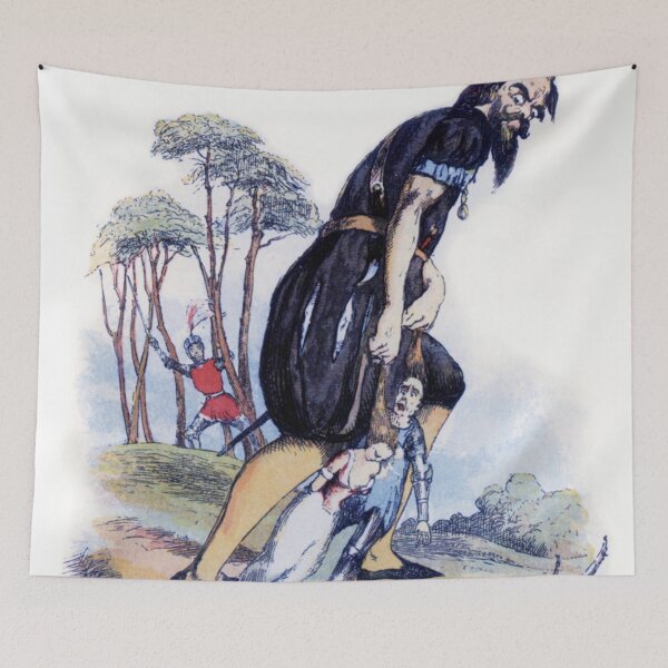 Item preview, Jack the Giant killer vintage artwork illustration designed and sold by Vintage Designs +.