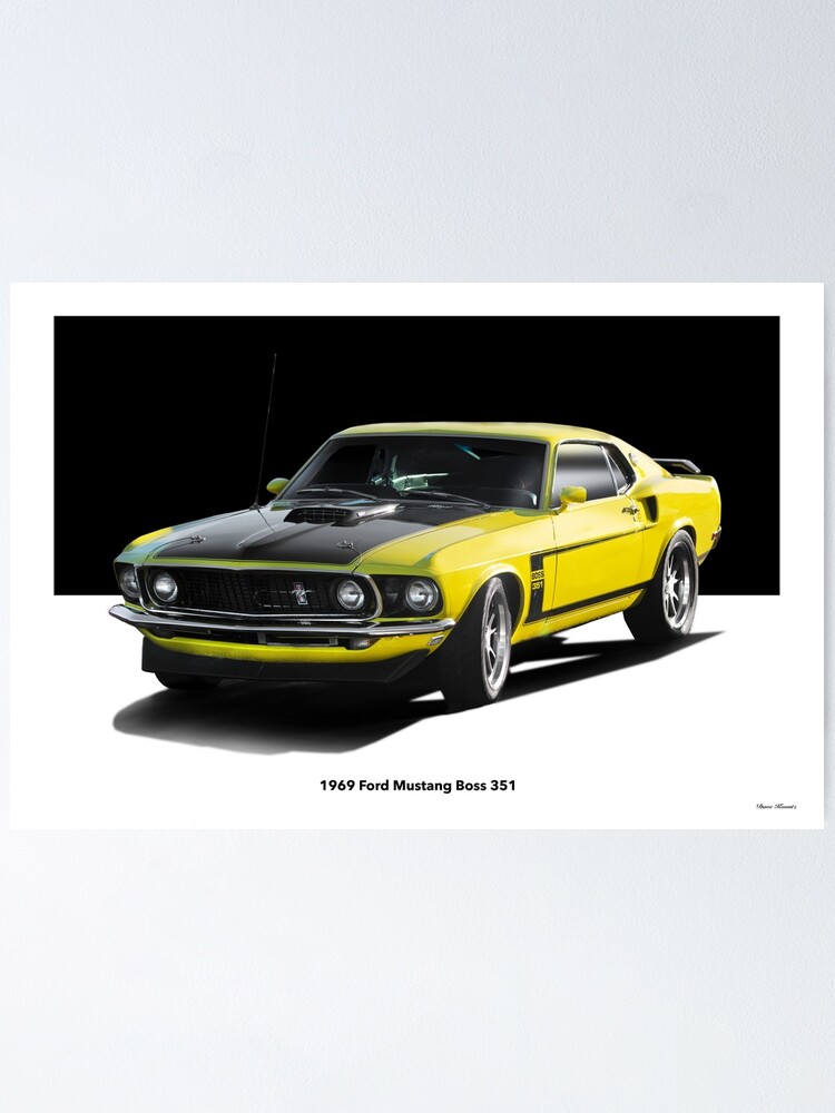 1969 Ford Mustang 'Boss 351' Poster for Sale by DaveKoontz