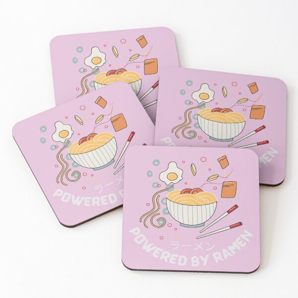 Item preview, Powered by Ramen Pattern Pink  designed and sold by dreamofdenim.