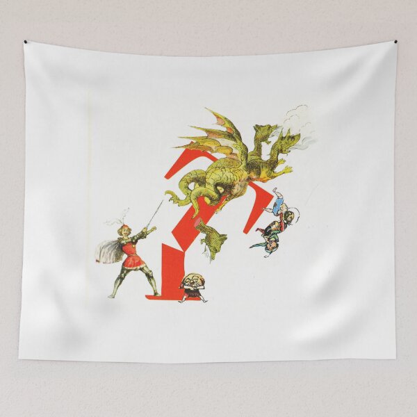 Item preview, 'T'  Jack the Giant killer vintage artwork illustration designed and sold by Vintage Designs +.