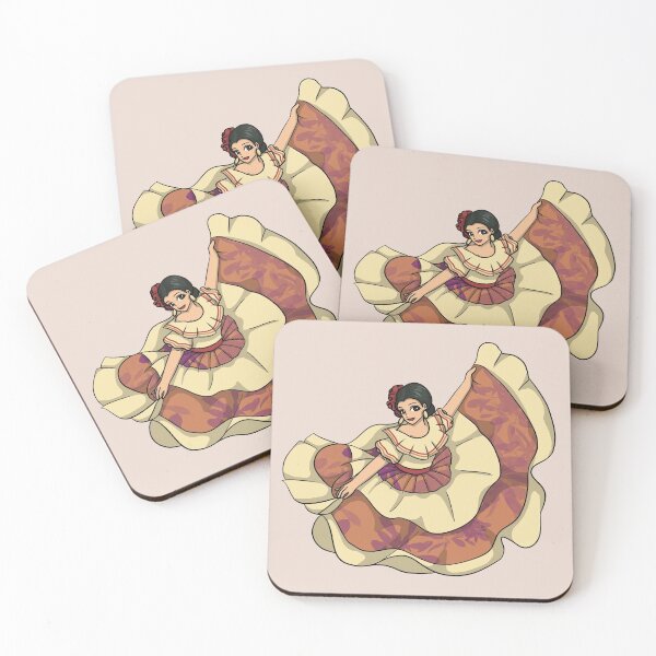 Item preview, Dancing traditional Mexican lady in anime style designed and sold by HeatherPhn.