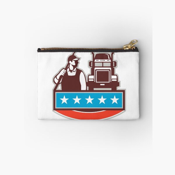 Item preview, Pressure Washer Worker Truck USA Flag Retro designed and sold by patrimonio.