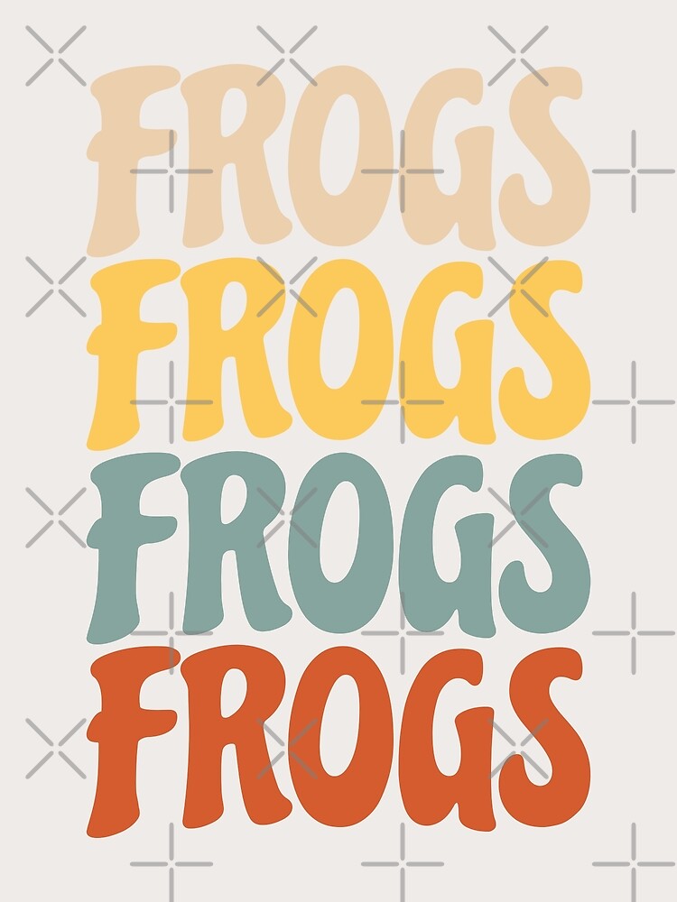 Thumbnail 3 of 3, Poster, Repeating Frogs Text (Retro) designed and sold by ElectricFangs.
