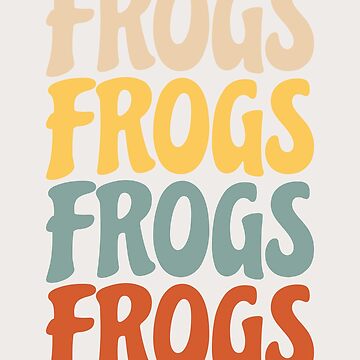 Artwork thumbnail, Repeating Frogs Text (Retro) by ElectricFangs