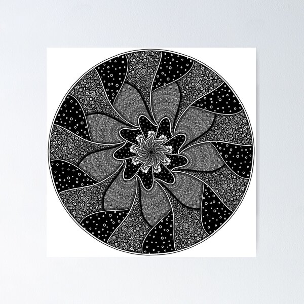 Item preview, Black and white mandala designed and sold by Dimpalsuthar.