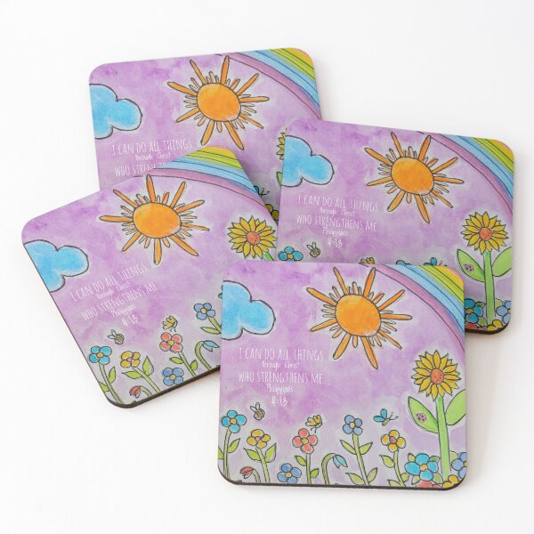 Item preview, Inspiring Bible Verse with Pretty Watercolour Flowers  designed and sold by With Faith And Joy.