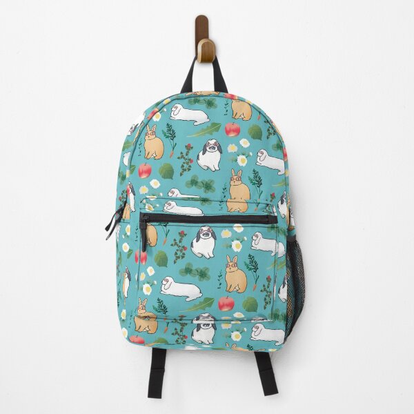 Item preview, Bunny with Glasses - Cute White and Blue Cartoon Animal Pattern designed and sold by TheRainbowRoom.