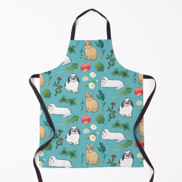 Item preview, Bunny with Glasses - Cute White and Blue Cartoon Animal Pattern designed and sold by TheRainbowRoom.