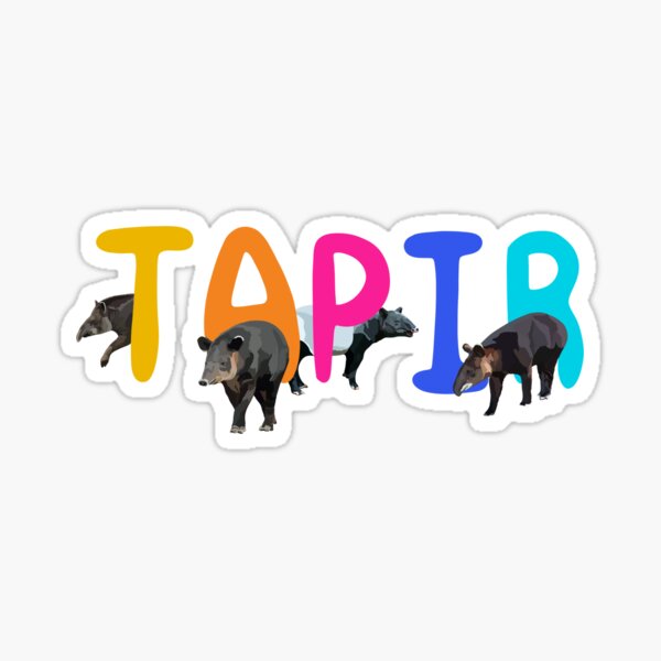 Item preview, T is for Tapir, Tapir – Unique Tropical Forest Mammal Illustration designed and sold by PrettylittlepastelUk.