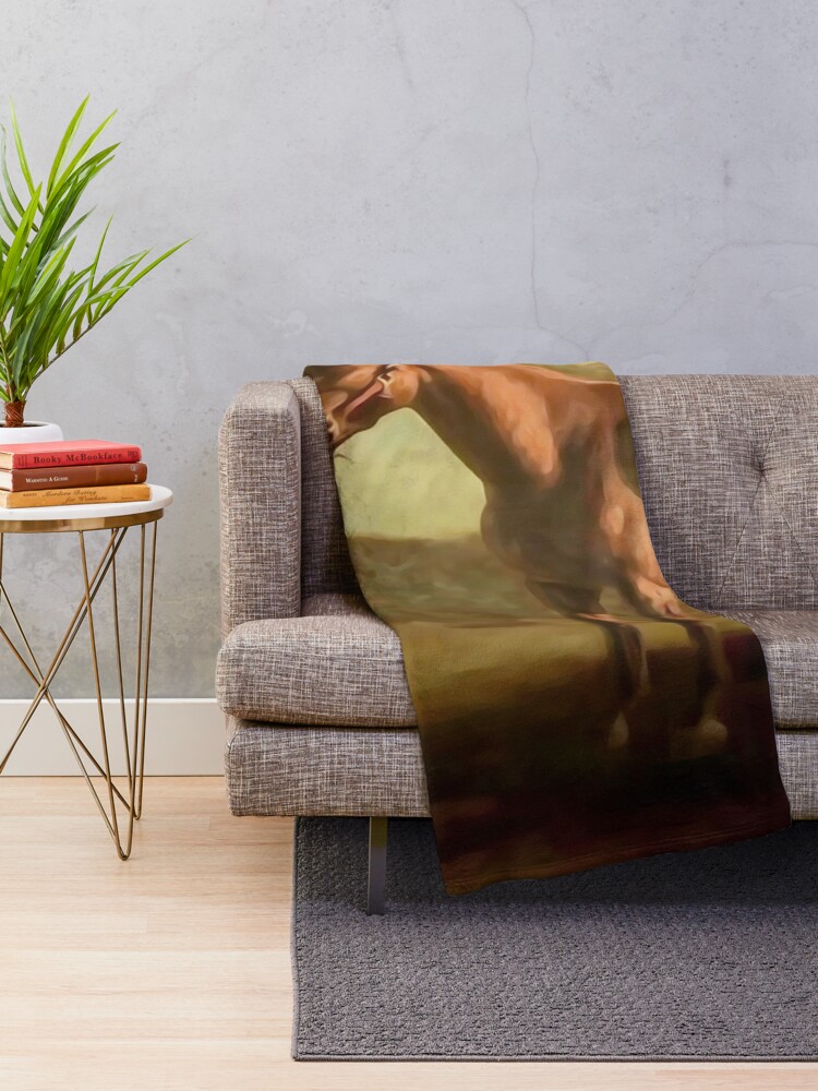 Alternate view of The Sopranos Commendatore Tony Soprano Painting Throw Blanket