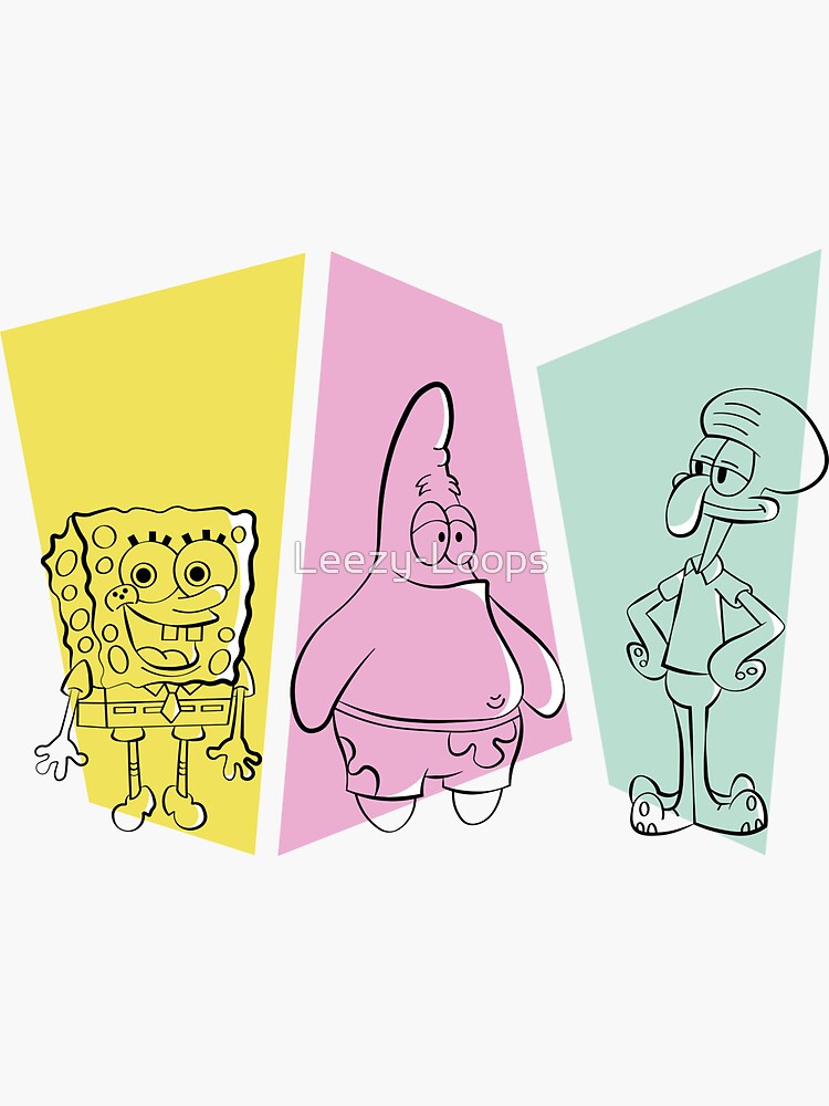 Spongebob, Patrick, and Squidward | Sticker