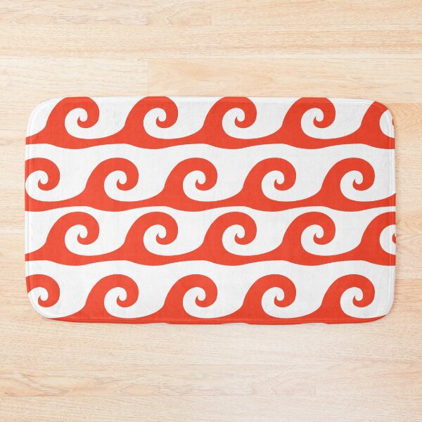 Item preview, Orange waves on white background pattern designed and sold by Brontorino.