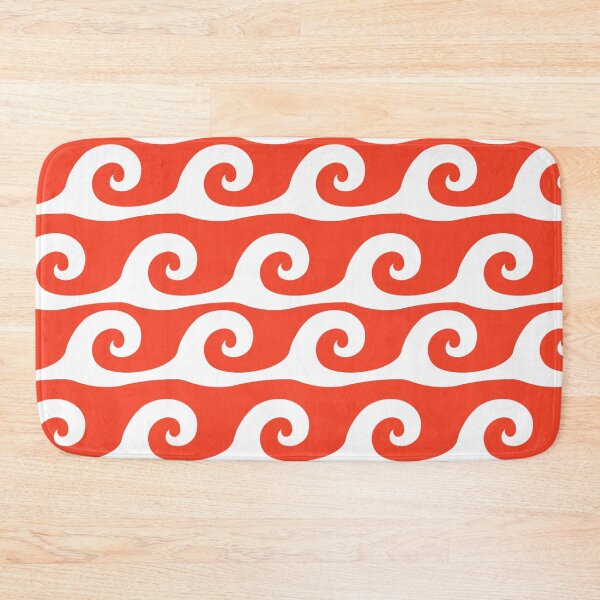 Item preview, Orange background white waves pattern designed and sold by Brontorino.