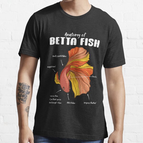 Betta Fish Siamese Fighting Fish Anatomy Essential T-Shirt for Sale by  Clara Hollins