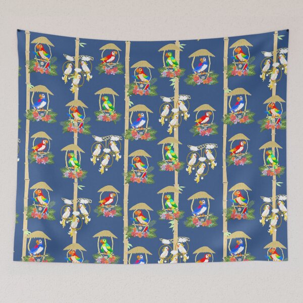 Item preview,  Tiki Room Birds in Blue designed and sold by RadicalRad.