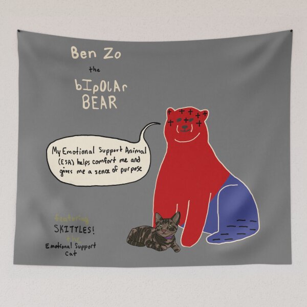 Item preview, Bipolar bear on emotional support animals designed and sold by ksail.