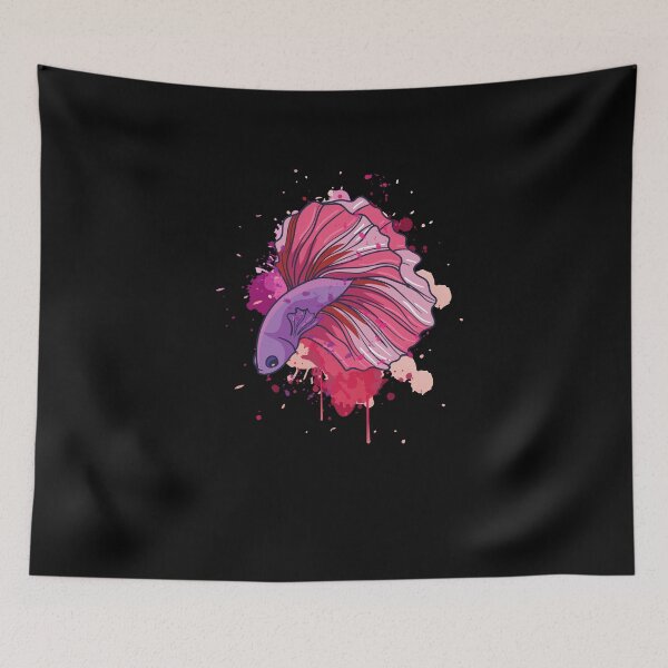 Item preview, Betta fighting fish pink designed and sold by ElBeDesigns.