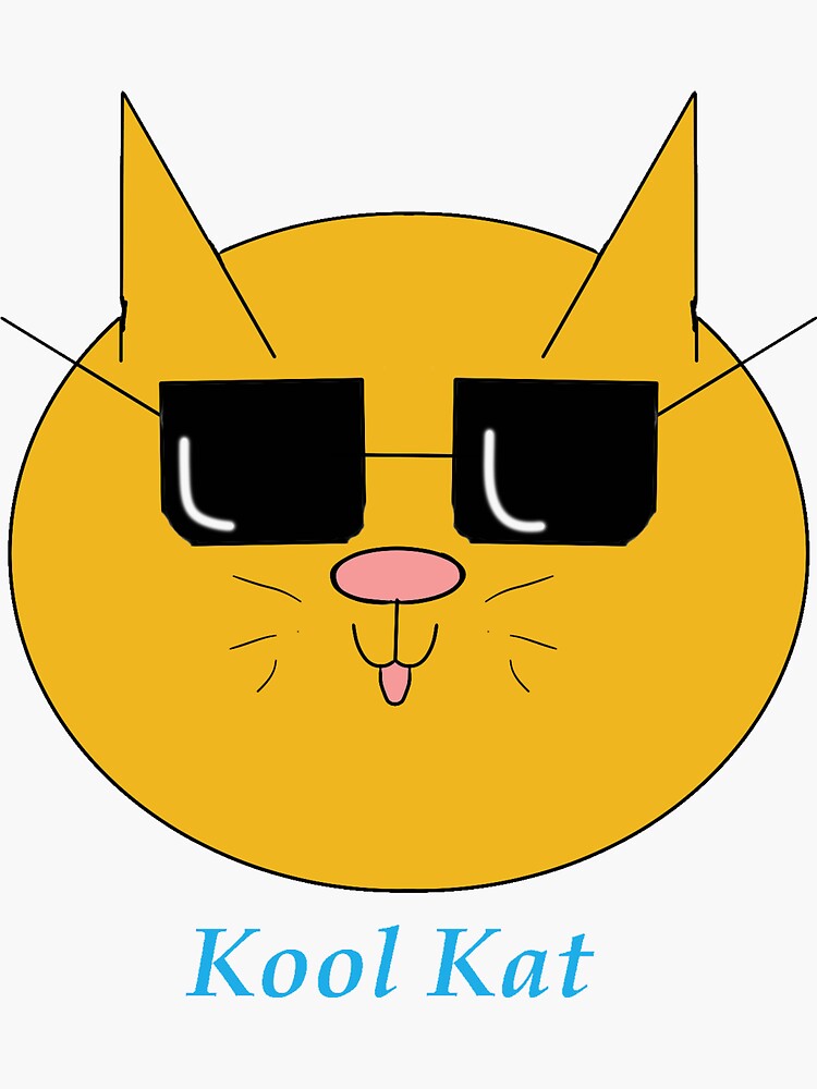 "Kool Kat animal art" Sticker by JohnPC123 Redbubble