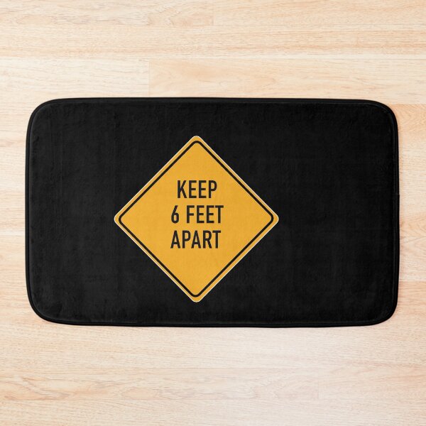 Item preview, Road Sign Yellow / Orange Keep 6 Feed Apart Social Distancing designed and sold by StaticTee.