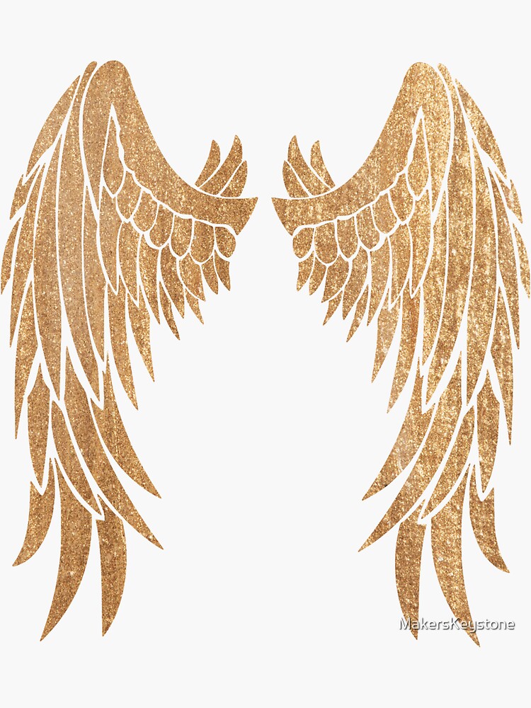 Gold angel Wings | Sticker