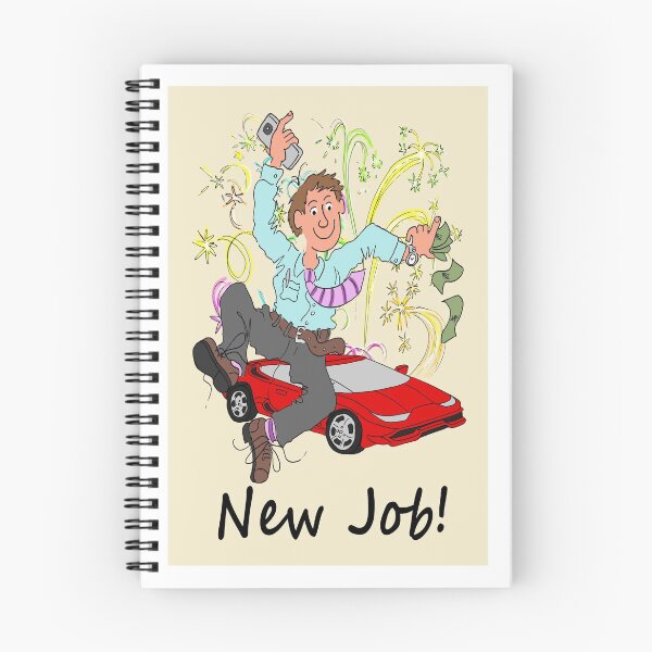 Item preview, New job card, congratulations on your new job, happy man. designed and sold by Michael Mills.