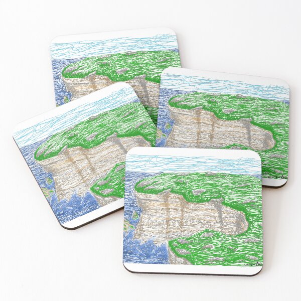 Item preview, Cliffside overlooking the ocean inspired by the Irish coastline and islands designed and sold by m-and-m2022.