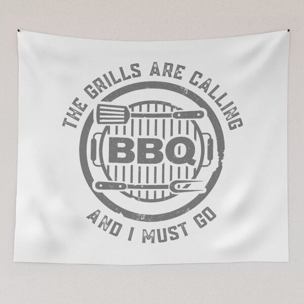 Item preview, BBQ The Grills Are Calling and I Must Go Summer Barbecue Lovers designed and sold by Nathalie Aynié.