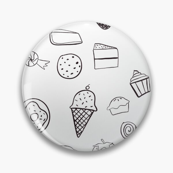Item preview, Sweet treats pattern black and white designed and sold by Shus-arts.