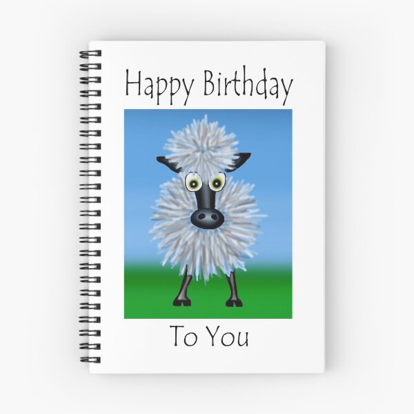 Item preview, Happy Birthday Card, fluffy cute sheep. designed and sold by Michael Mills.