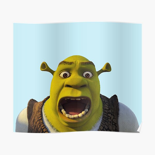 Shrek Face Posters | Redbubble