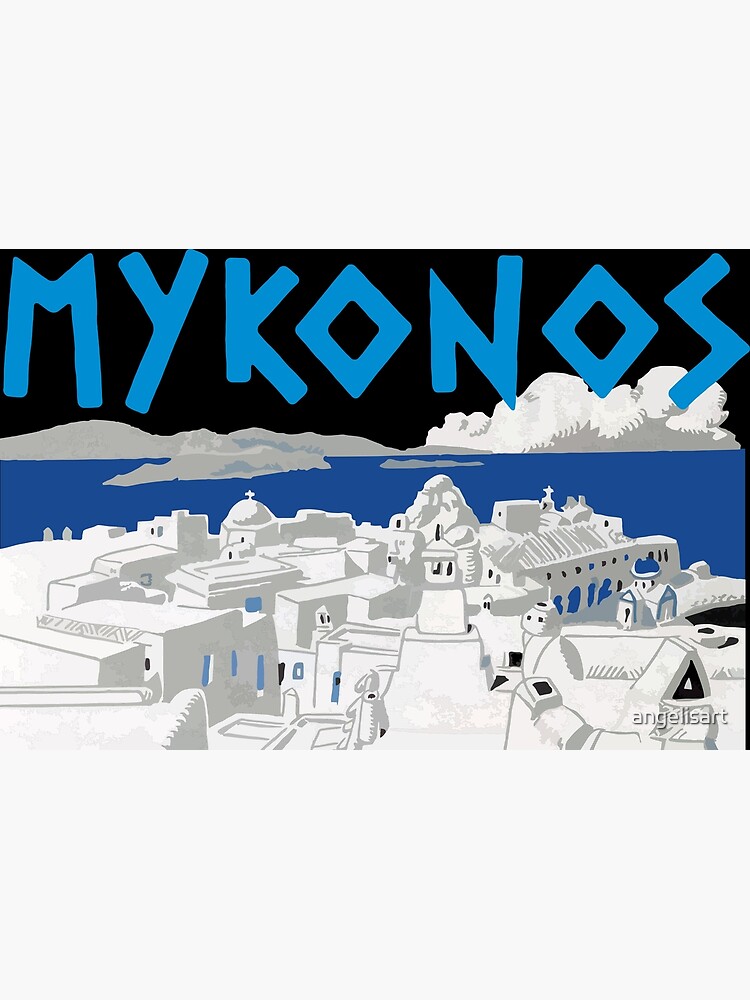  Póster de viaje vintage de Grecia Mykonos - Póster