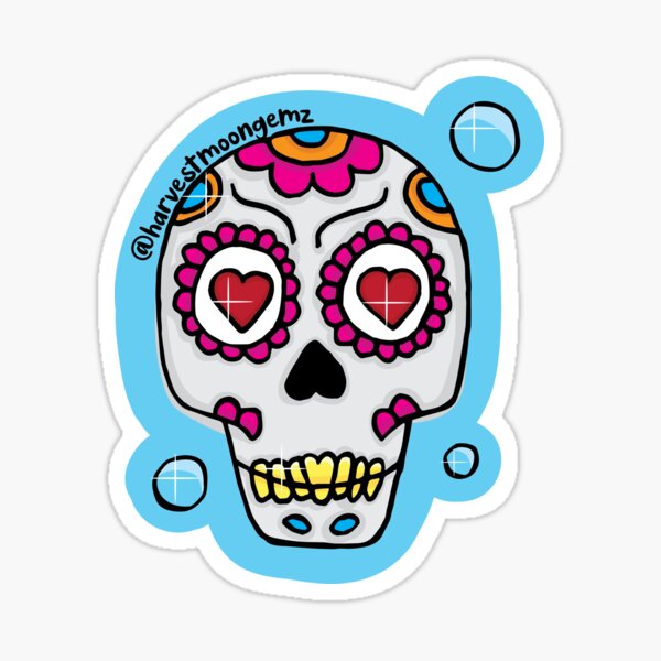 Bubblegum Sugar Skull Sticker