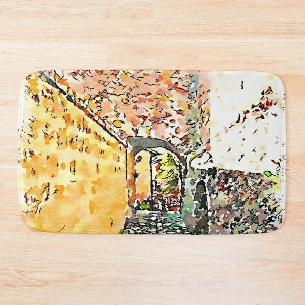 Item preview, Barbarano Romano: glimpse of alley with yellow wall and street lamp designed and sold by Giuseppe Cocco.