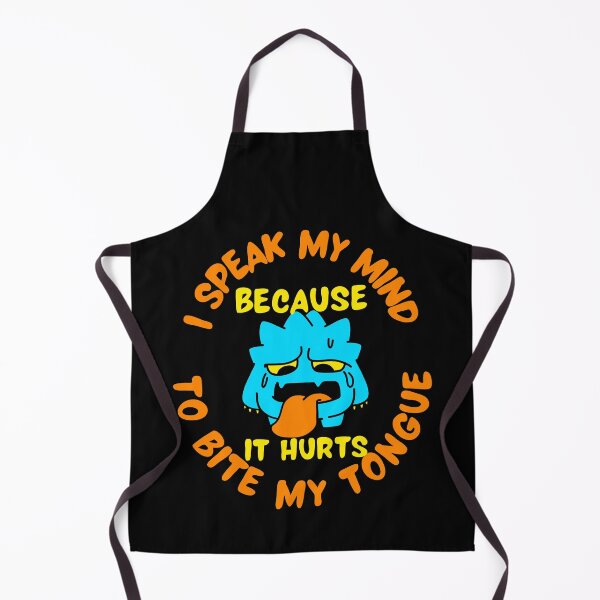 Item preview, I Speak My Mind Because It Hurts To Bite My Tongue Cute Monster Design designed and sold by SweetAndSpice.