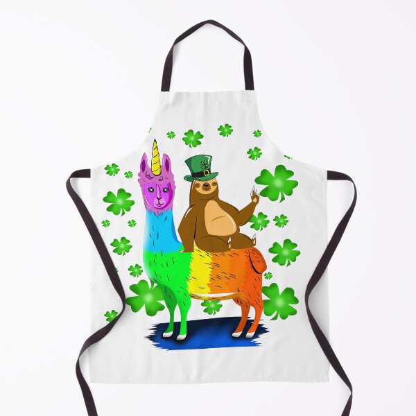 Item preview, Leprechaun Sloth Riding Rainbow Llama Unicorn St Patricks designed and sold by Leslie Smith.