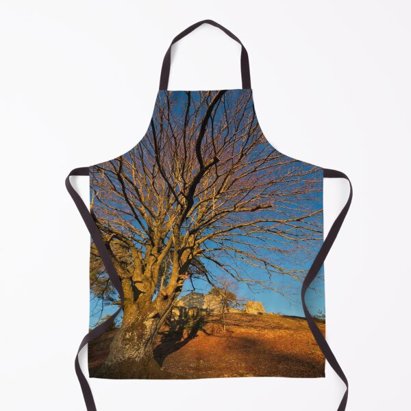 Item preview, Majestic tree in front of the Lichtenegg castle ruins in the evening sun designed and sold by frankuffmann.