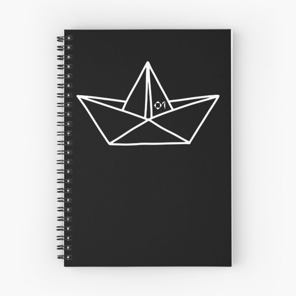Item preview, PAPER SHIP ORIGAMIS No.1 | WHITE LINES Sailing Boat | Minimalist Hand Drawn Art designed and sold by yourtravelguide.