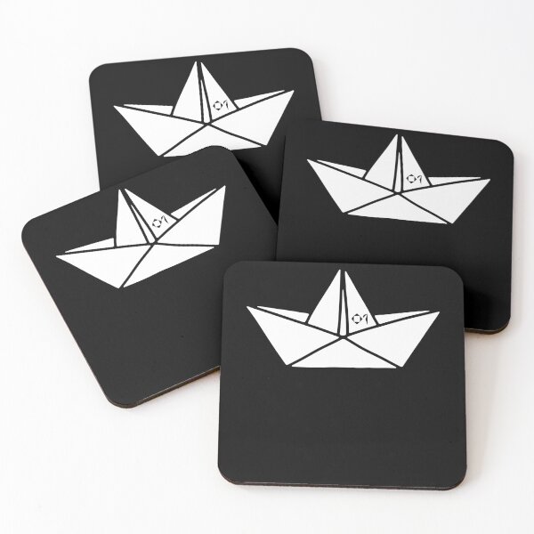 Item preview, PAPER SHIP ORIGAMIS No.1 | WHITE FILLED Sailing Boat | Minimalist Hand Drawn Art designed and sold by yourtravelguide.