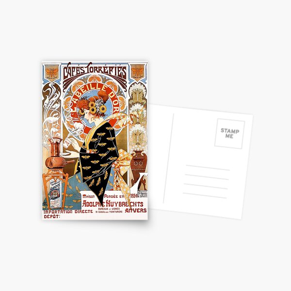 Item preview, Art Nouveau coffee poster by Alphonse Mucha - Vintage Art designed and sold by RickE.