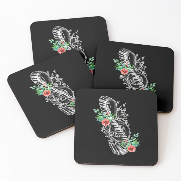 Item preview, Piano Keys Notes Flowers Music Botanist designed and sold by Dressed For  Duty.