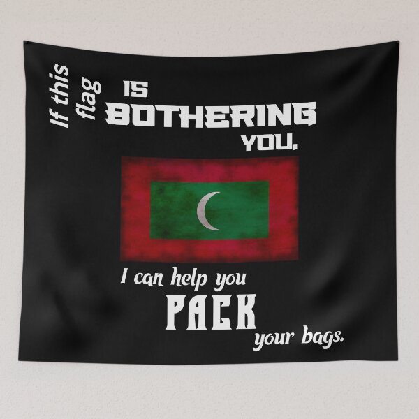 Item preview, Maldivian flag - pack your bags designed and sold by 2Girls1Shirt.