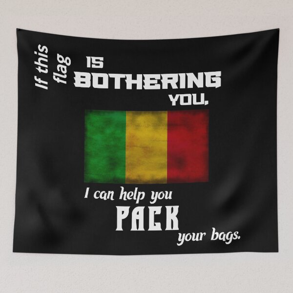 Item preview, Malian flag - pack your bags designed and sold by 2Girls1Shirt.