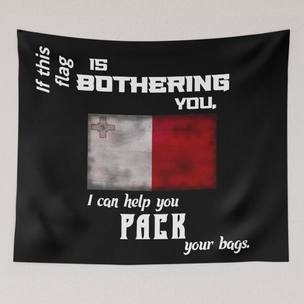 Item preview, Maltese flag - pack your bags designed and sold by 2Girls1Shirt.
