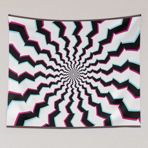 Item preview, Psychedelic Black and White Optical Illusion Infinite Trippy Spiral  designed and sold by Xeuno.