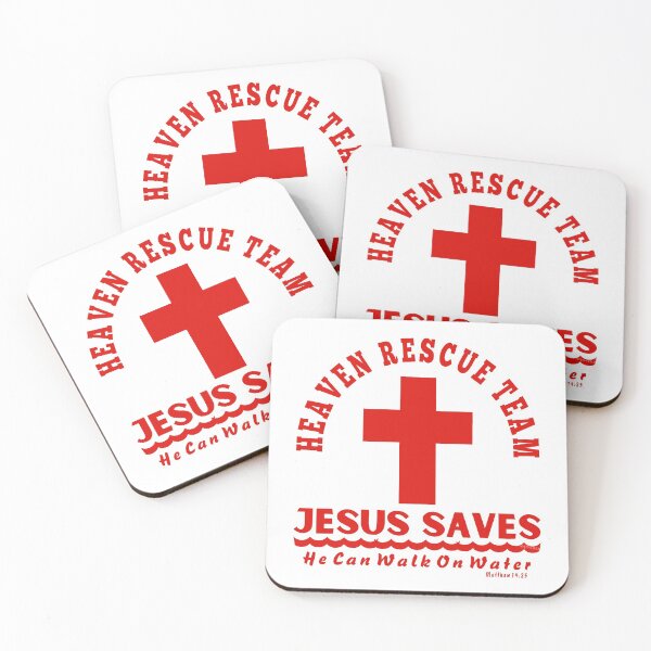 Item preview, HEAVEN RESCUE TEAM JESUS SAVES Matthew 14:25 Christian Design designed and sold by ej-sulu.