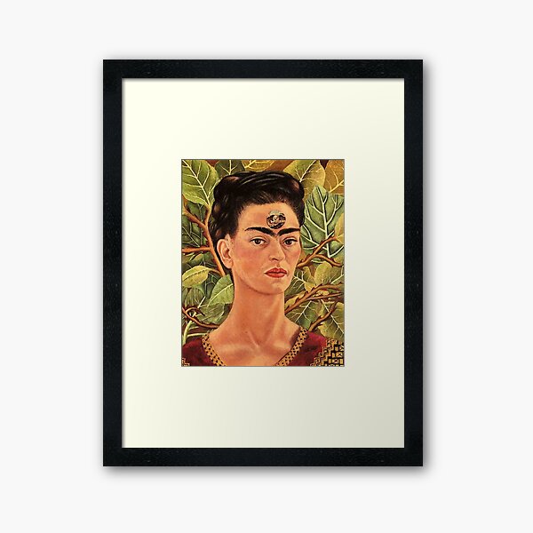 Thinking About Death by Frida Kahlo Framed Art Print