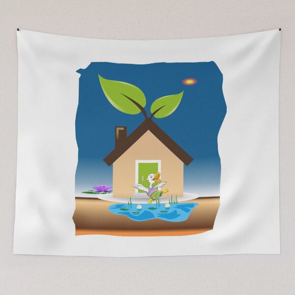 Item preview, happy duck house lake designed and sold by advicestechno.