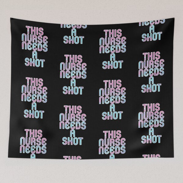 Item preview, This nurse needs a shot blue and pink white outline designed and sold by Captain-Jackson.